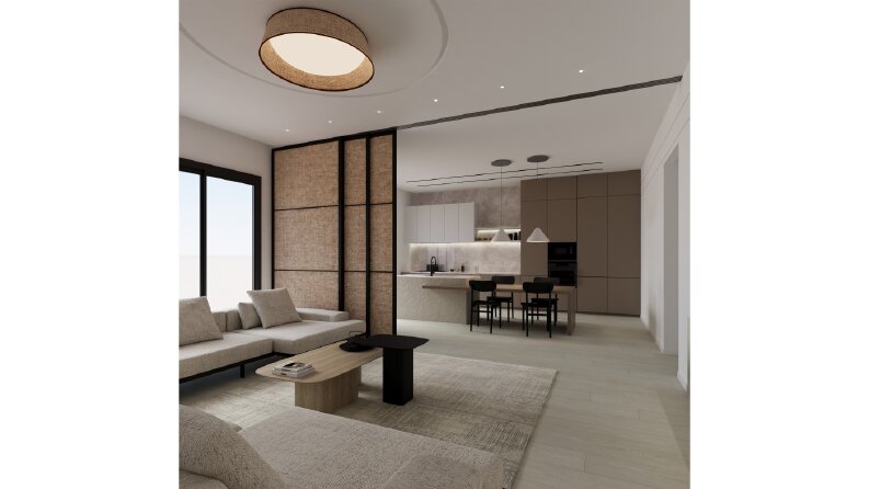 Apartment-Kitchen and Livingroom Desing No.06