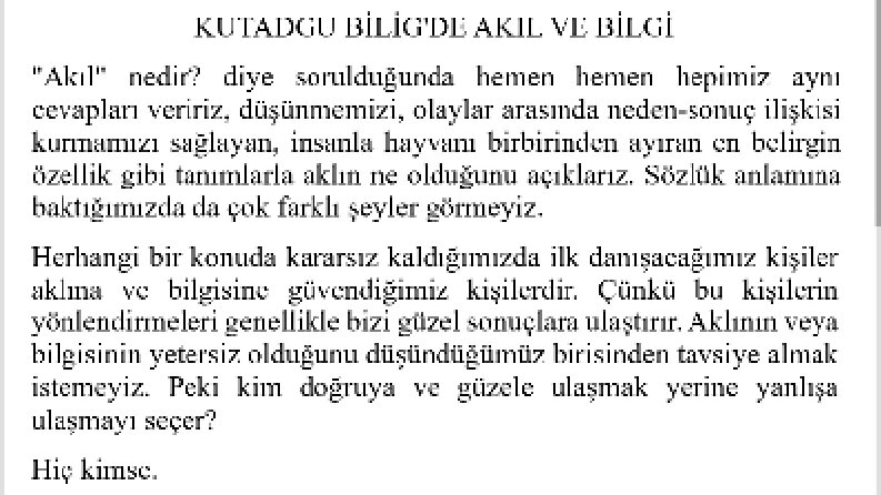 'Kutadgu Bilig'de Akıl ve Bilgi' konusunda yazmış olduğum yazının bir kısmı buradadır. 