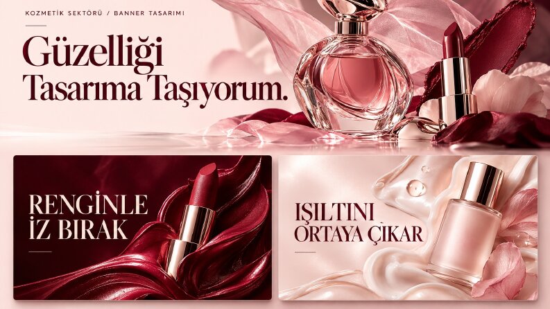 Güzelliği Öne Çıkaran Kozmetik Banner Tasarımları