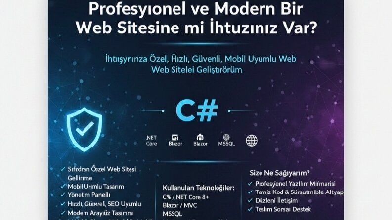 Profesyonel ve Mobil Uyumlu Web Sitesi Geliştirme – .NET & Blazor
