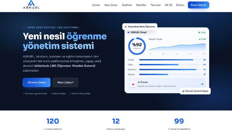 ASKUEL - Çok Kiracılı Eğitim Yönetim Sistemi (LMS)