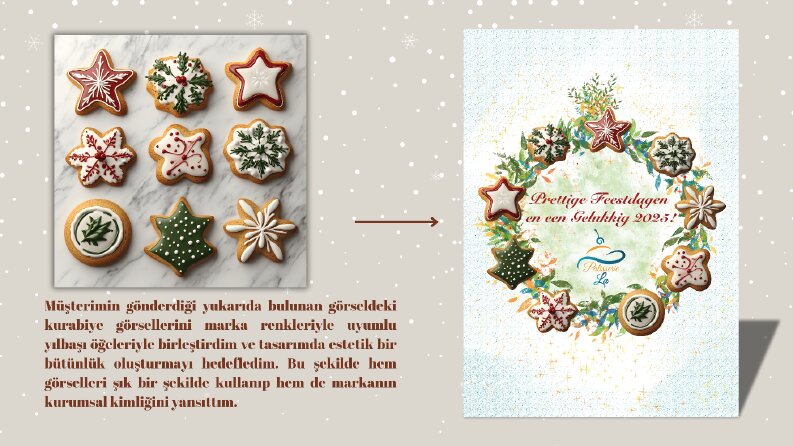 Patisserie La - Noel Kartı Tasarımı