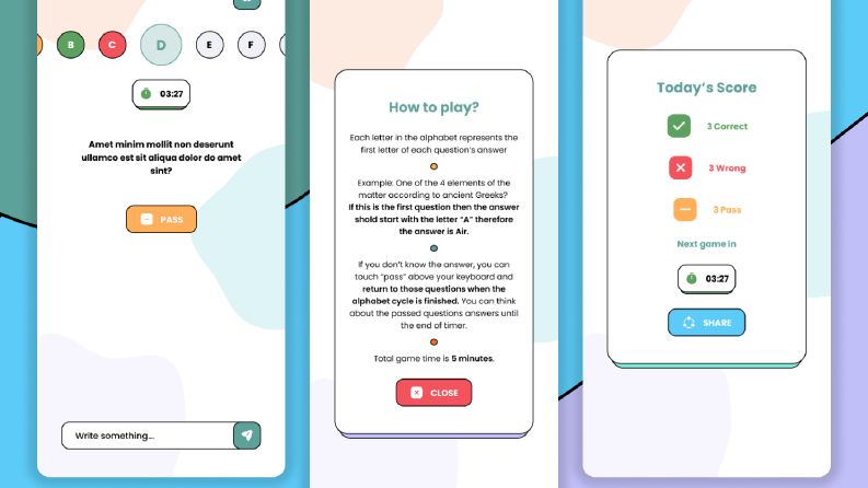 Passaparola Oyunu UI/UX Tasarımı