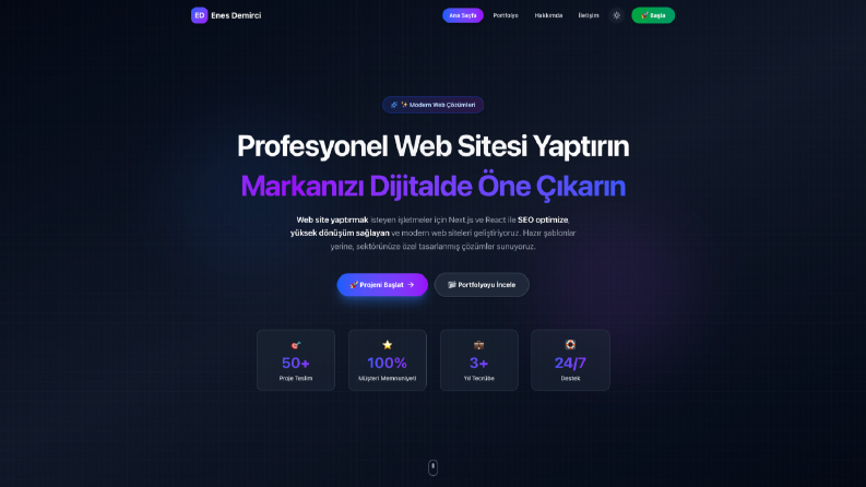 Kişisel Web Sitesi – Next.js & Cloudflare Deploy