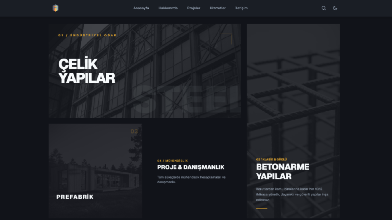 Kurumsal İnşaat ve Mühendislik Web Sitesi Tasarımı