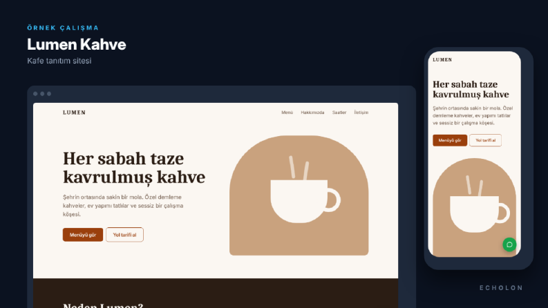 Lumen Kahve - Konsept Kafe Web Sitesi