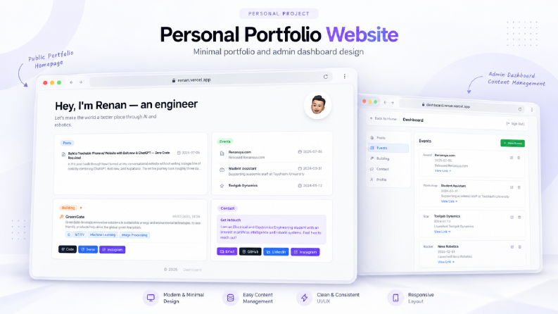 Personal Portfolio | Minimal Web Tasarım & Dashboard