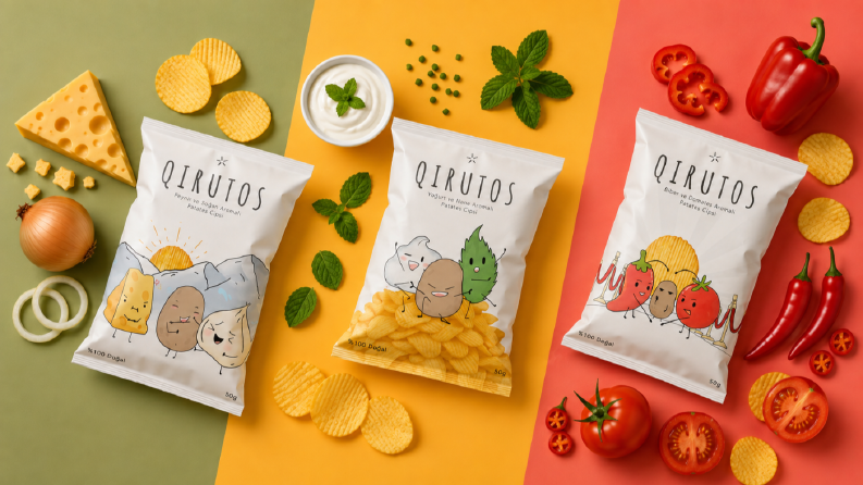 Qirutos Cips Marka ve Ambalaj Tasarımı