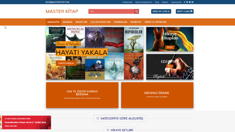 E-Ticaret Projesi masterkitap.com