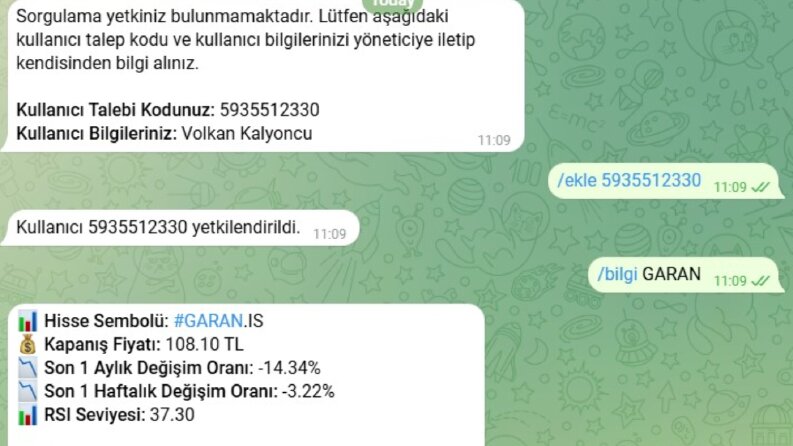 Telegram Borsa Analiz ve Haber Botu