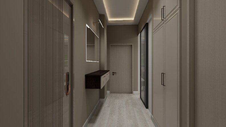 Hacıkerimoğlu İnşaat için yapılan 2+1 daire renderları