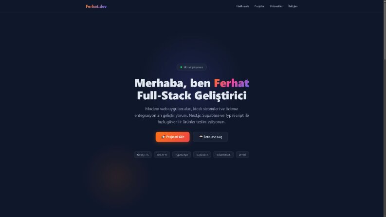 Merhaba, ben Ferhat Full-Stack Geliştirici