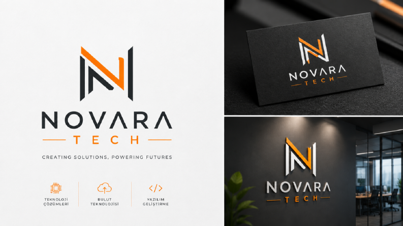 Novara Tech - Modern Teknoloji Logo Tasarımı