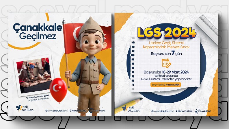 Okul - Örnek Sosyal Medya Tasarımları