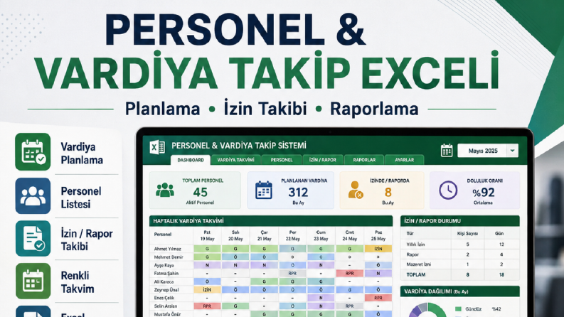 Personel ve Vardiya Takip Exceli