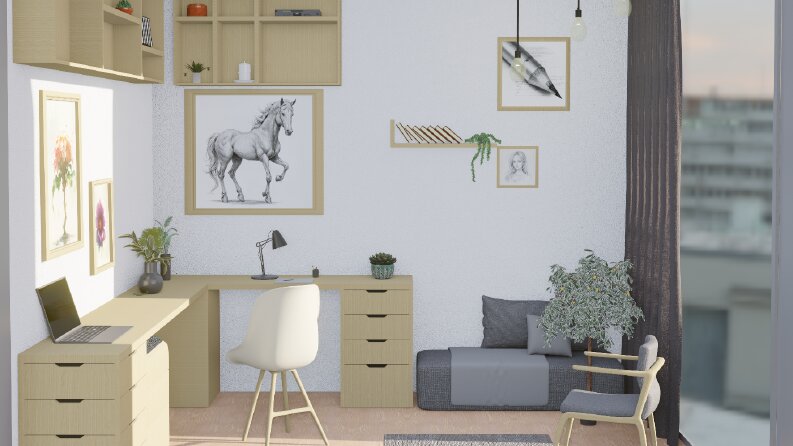 Konsept oda tasarımı ve render