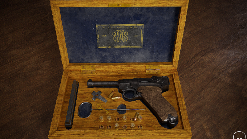 Luger P08 Pistol Realistic 3D model
