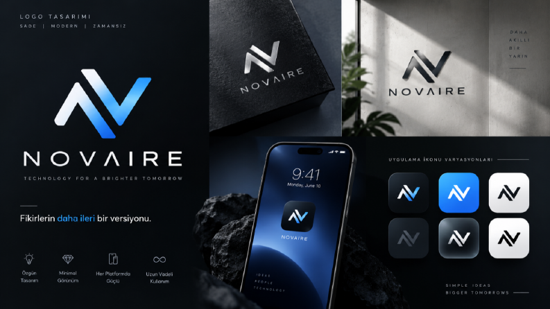NOVAIRE — Minimalist Teknoloji Logo Konsepti
