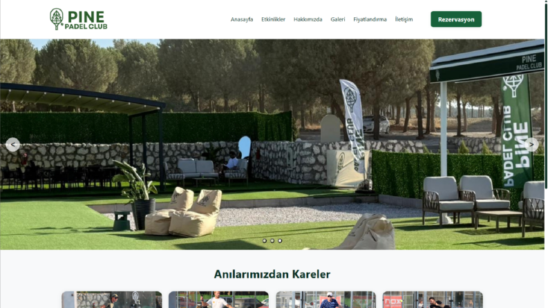 Pine Padel Club | Kurumsal Web Tasarım
