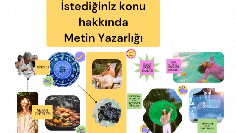 her konu skalasında metinler yazabilirim