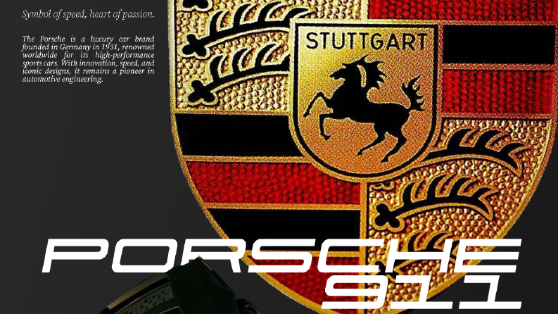 Porsche 911 Poster Tasarımı