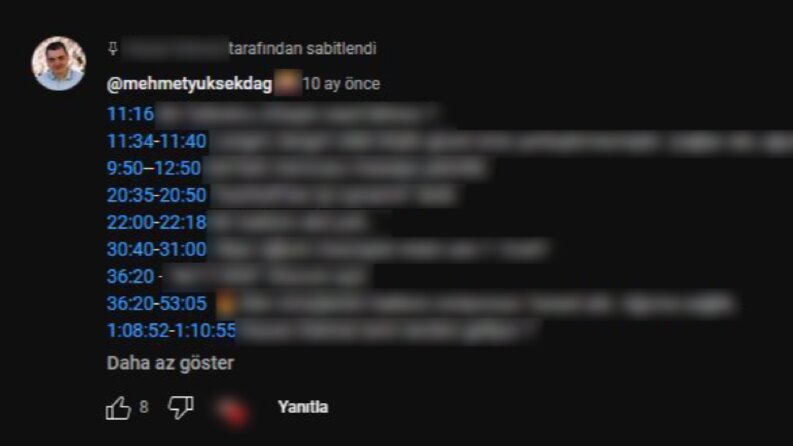 Ben, youtube canlı yayınlarınızın timecodelarını hazırlayabi