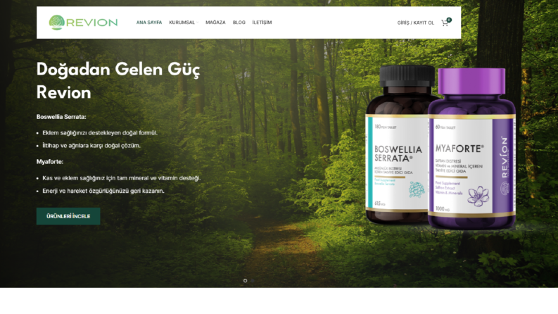 Revion - E-Ticaret Web Site Hizmeti