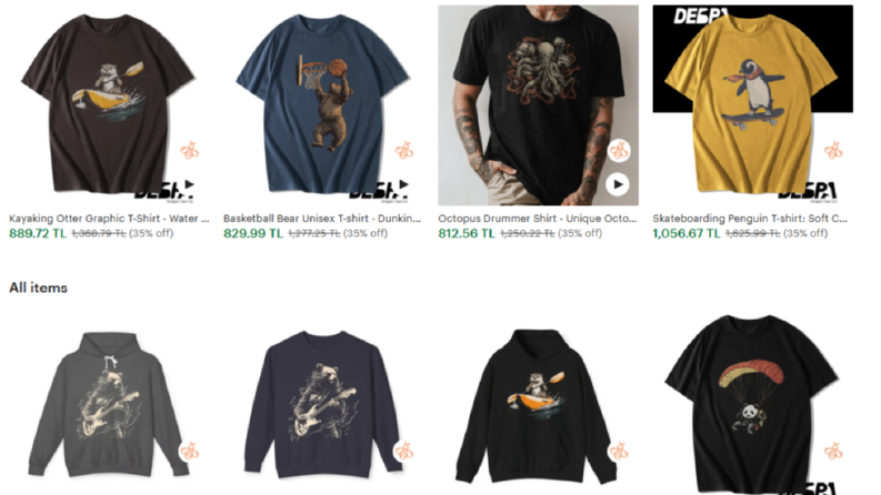 Bana ait olan etsy DEBPA firması – T-shirt Tasarımları