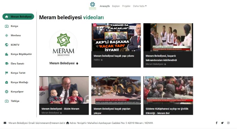 Meram Belediyesi Video Portalı