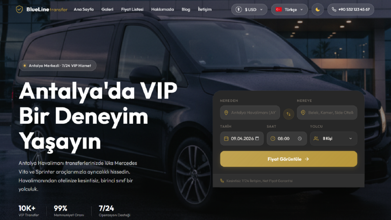 VIP Transfer & Rezervasyon Platformu