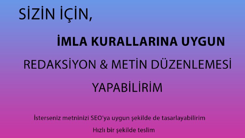 Redaksiyon & Metin düzenleme