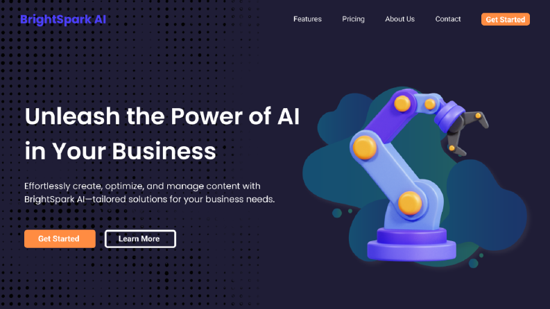BrightSpark AI – Geleceğin UI/UX Deneyimi