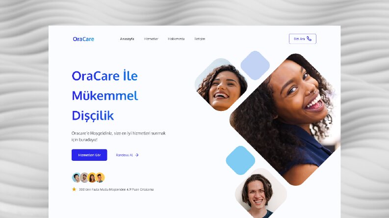 Dişçi website arayüz tasarımı