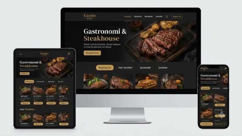 Responsive QR menü tasarımı