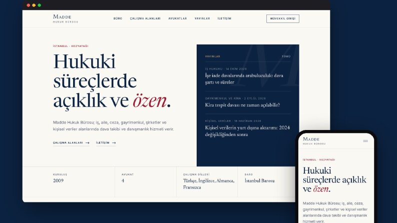Madde Hukuk – Klasik Tasarım Avukat Sitesi