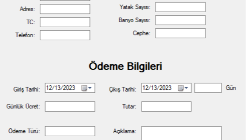 Basit otel oda otomasyonu