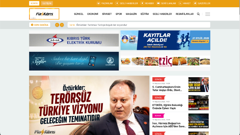 Flaş Kıbrıs — Haber Portalı Yazılım Desteği