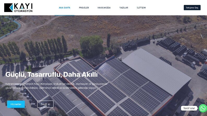 Kayı Otomasyon - Endüstriyel Çözümler & Web Kimliği