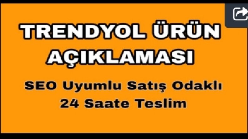 Trendyol Ürün Açıklaması | SEO Uyumlu Satış Odaklı Metin Örneği 