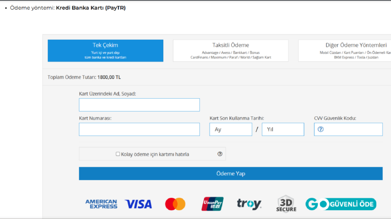 PayTR Entegrasyonu