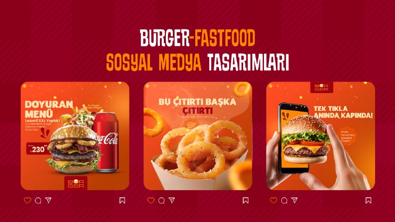 Burger-Sosyal Medya Tasarımları