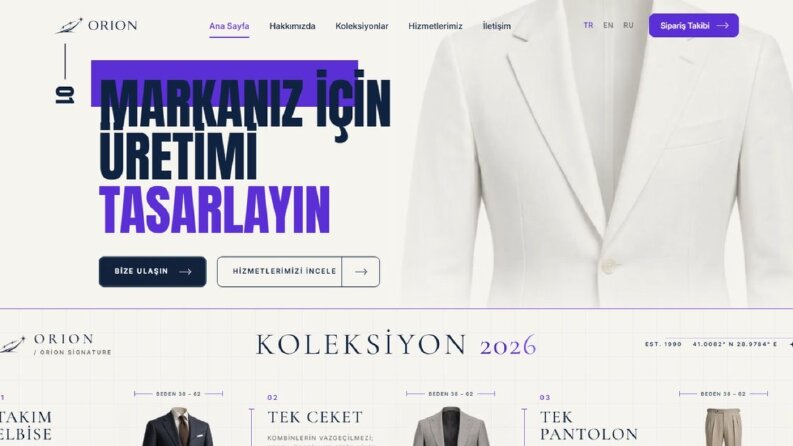 Orion Tekstil: 3 Dilli Site ve Sipariş Takip Sistemi