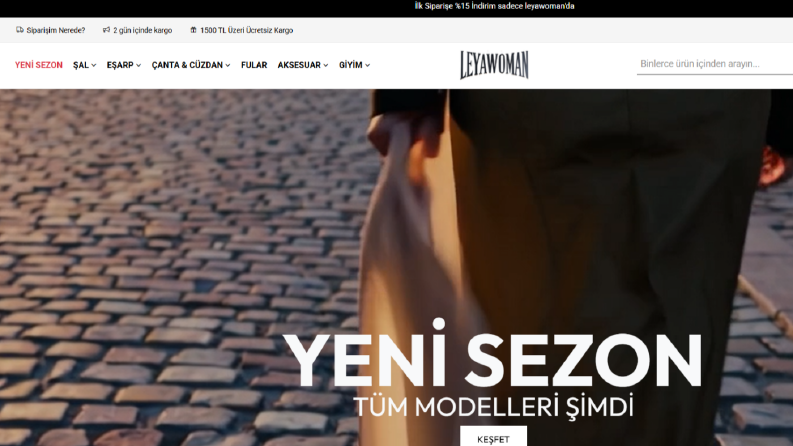 Leyawoman Giyim Konstepi E-Ticaret Sitesi
