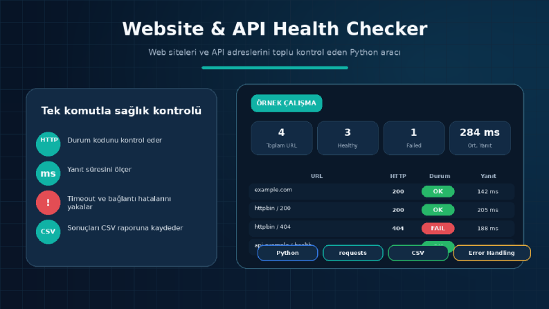 Website ve API Sağlık Kontrol Aracı