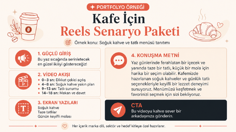 Kafe İçin Reels Senaryo Örneği