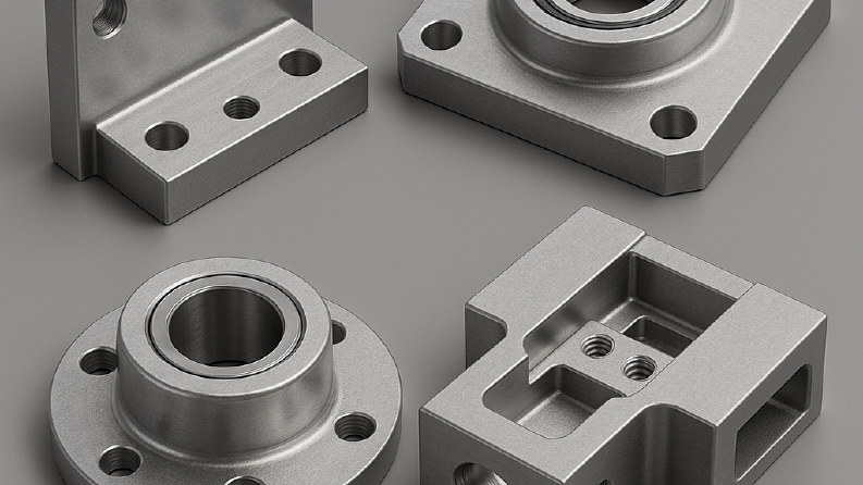  makine parçaları için gerçekçi metal render ve teknik çi