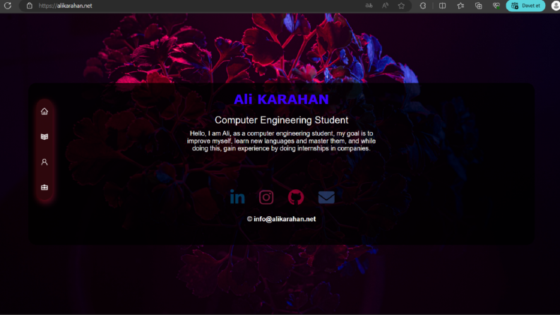 Portfolio Kişisel Web Sitesi