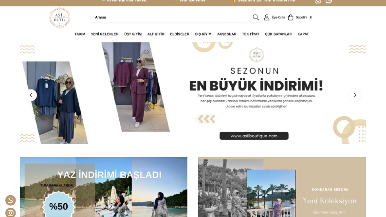 Asil Boutique - Ticimax E-Ticaret Kurulumu