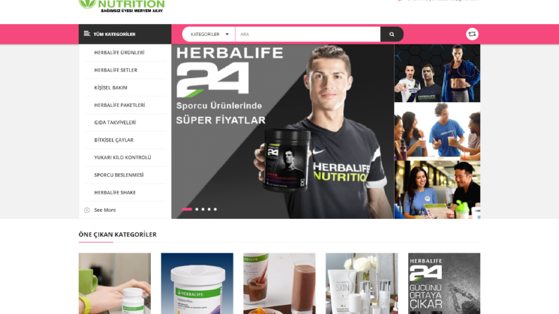 Herbalife E-Ticaret sitesi