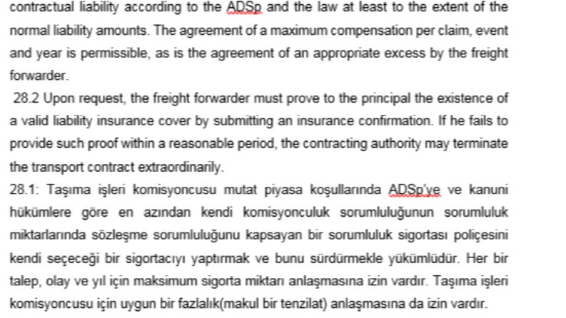 Alman FF Sigortası Genel Şartları Madde 28(İNG-TR)